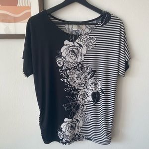 Petite Floral Dress Barn Blouse, Size Medium Petite!